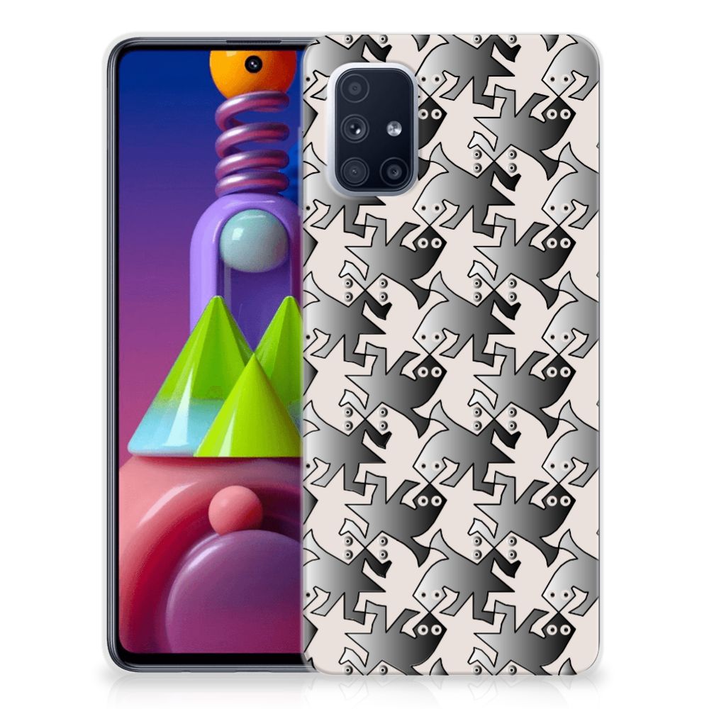 Samsung Galaxy M51 TPU Hoesje Salamander Grey B2C Telecom