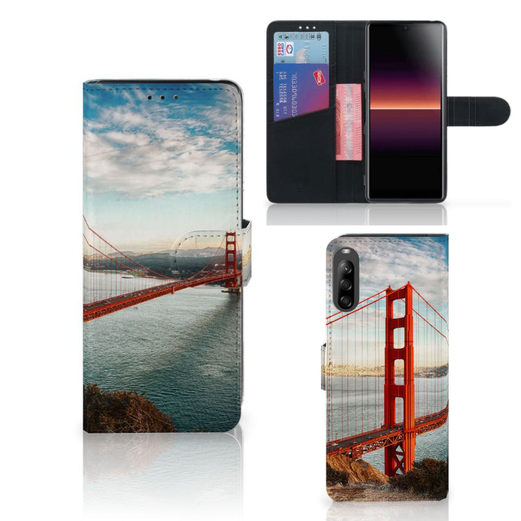 Sony Xperia L4 Flip Cover Golden Gate Bridge
