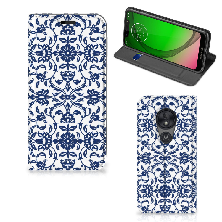 Motorola Moto G7 Play Smart Cover Flower Blue - B2C Telecom