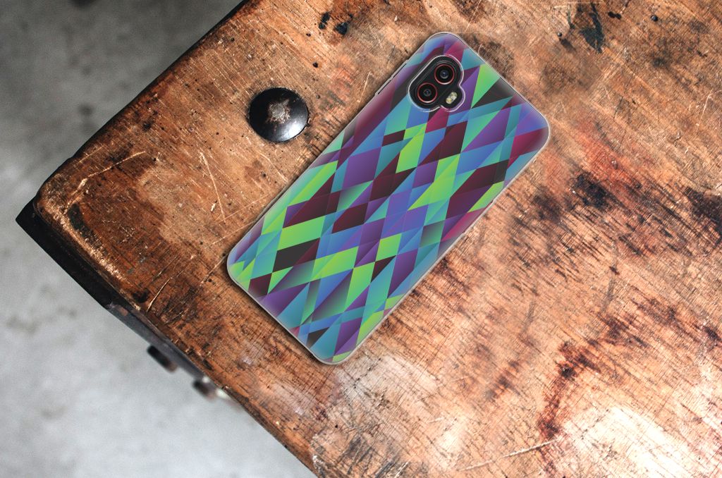 Samsung Galaxy Xcover 6 Pro TPU Hoesje Abstract Green Blue B2C Telecom