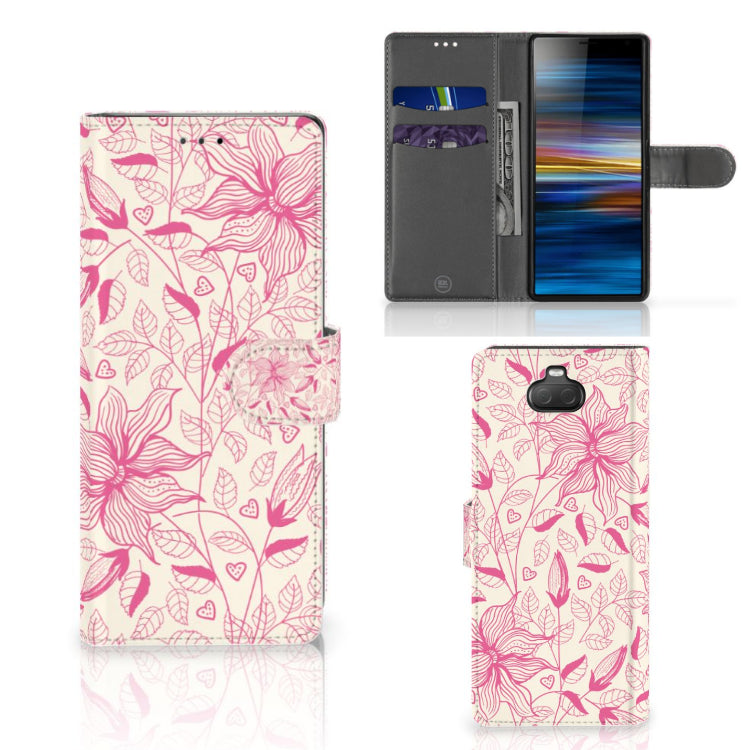 Sony Xperia 10 Hoesje Pink Flowers
