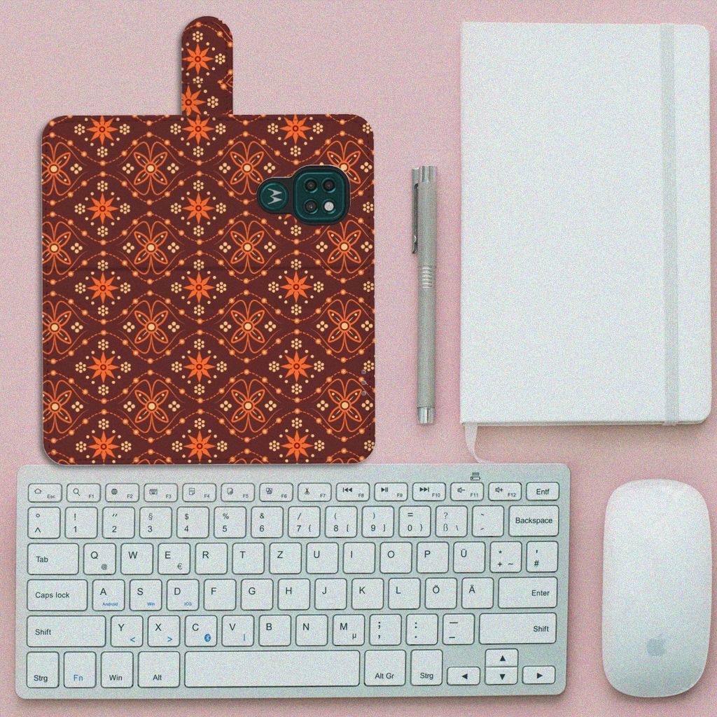 Motorola Moto G9 Play | E7 Plus Telefoon Hoesje Batik Brown