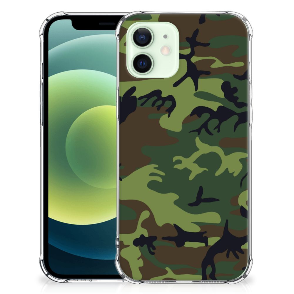 iPhone 12 Mini Doorzichtige Silicone Hoesje Army Dark B2C Telecom