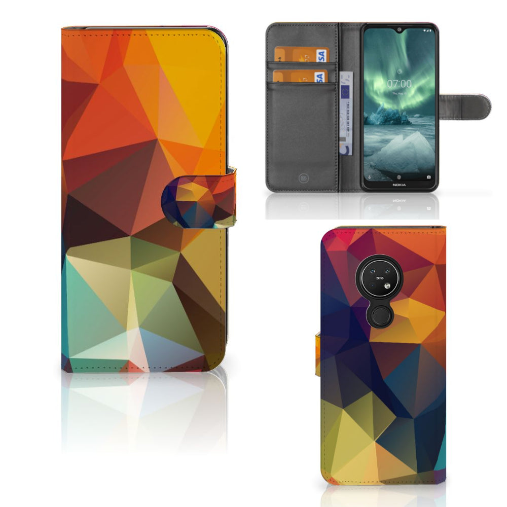 Nokia 7.2 | Nokia 6.2 Book Case Polygon Color