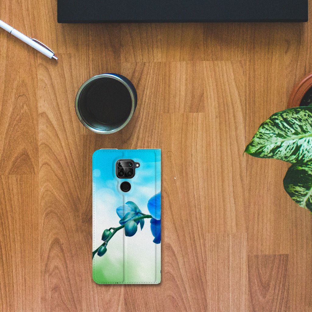 Xiaomi Redmi Note 9 Smart Cover Orchidee Blauw - Cadeau voor je Moeder - B2C Telecom