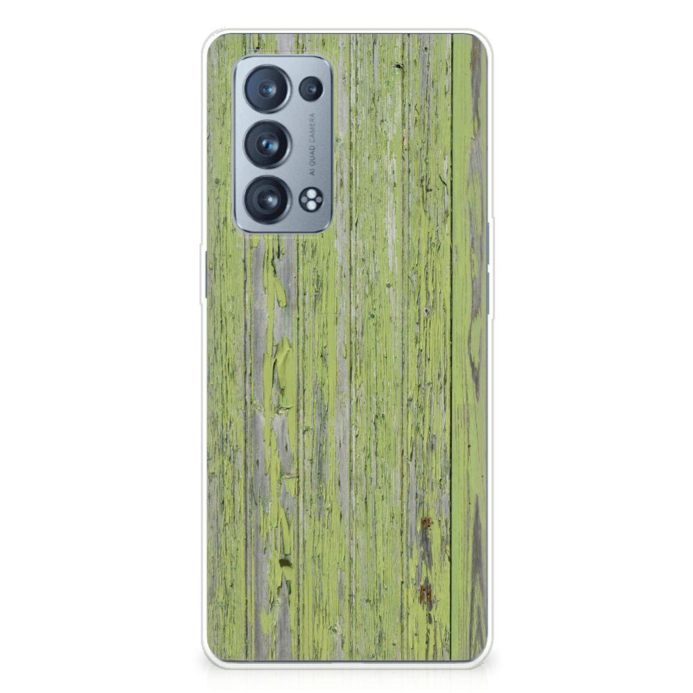 OPPO Reno 6 Pro Plus 5G Bumper Hoesje Green Wood