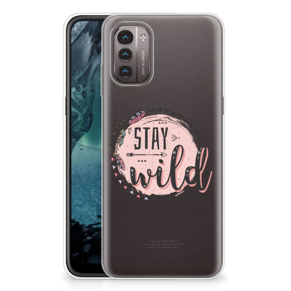 Nokia G21 | G11 Telefoonhoesje met Naam Boho Stay Wild B2C Telecom