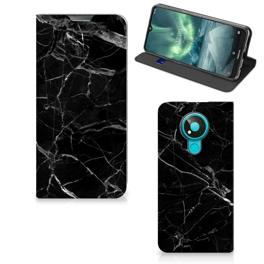 Nokia 3.4 Standcase Marmer Zwart - Origineel Cadeau Vader - B2C Telecom