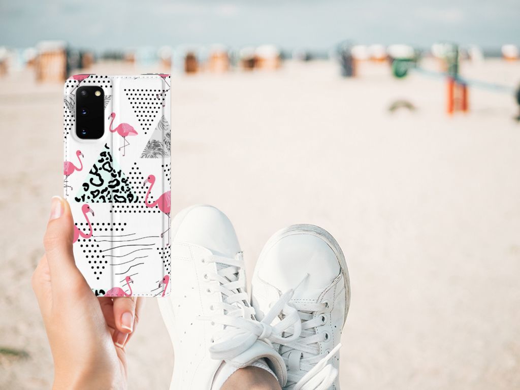 Samsung Galaxy S20 Hoesje maken Flamingo Triangle - B2C Telecom