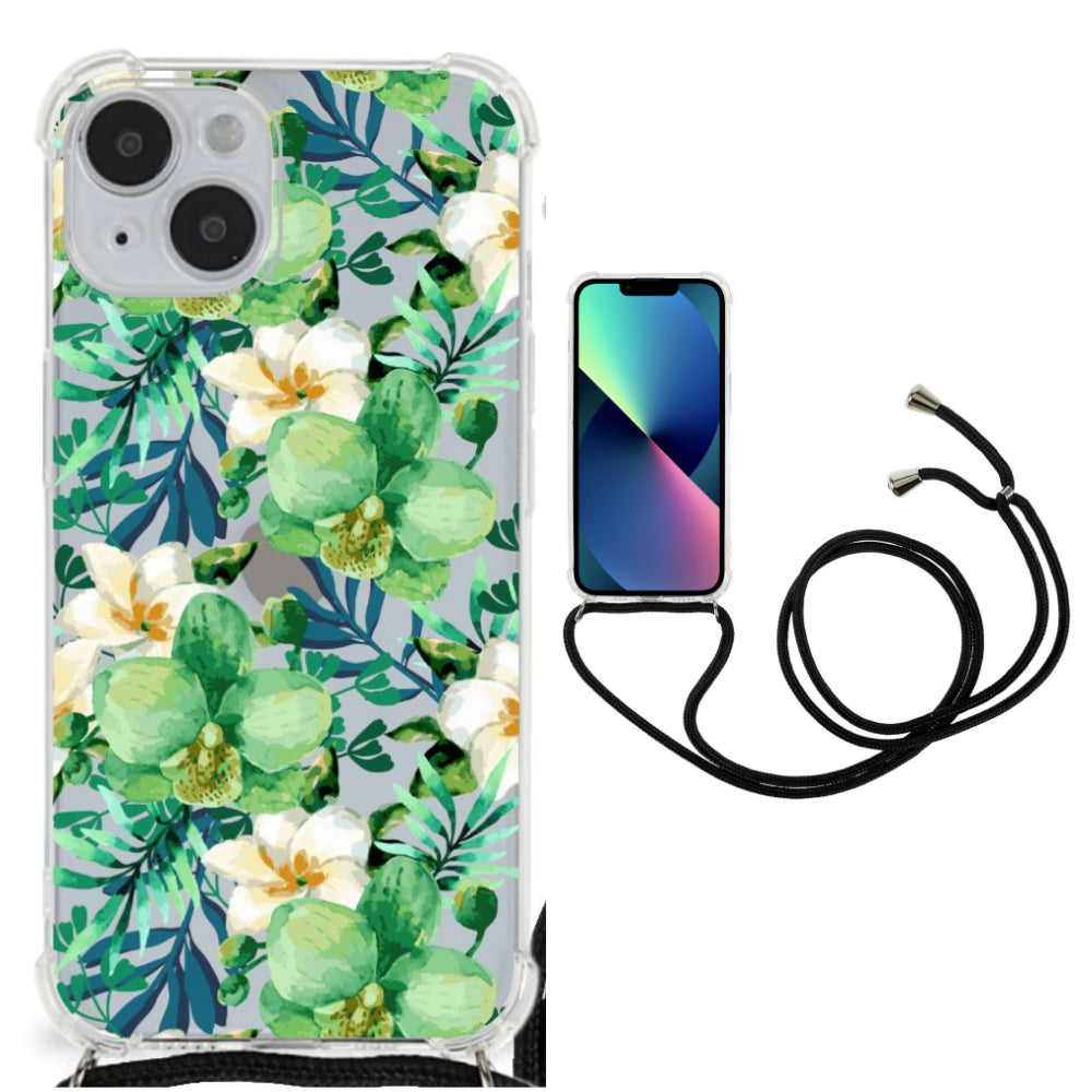 iPhone 14 Case Orchidee Groen