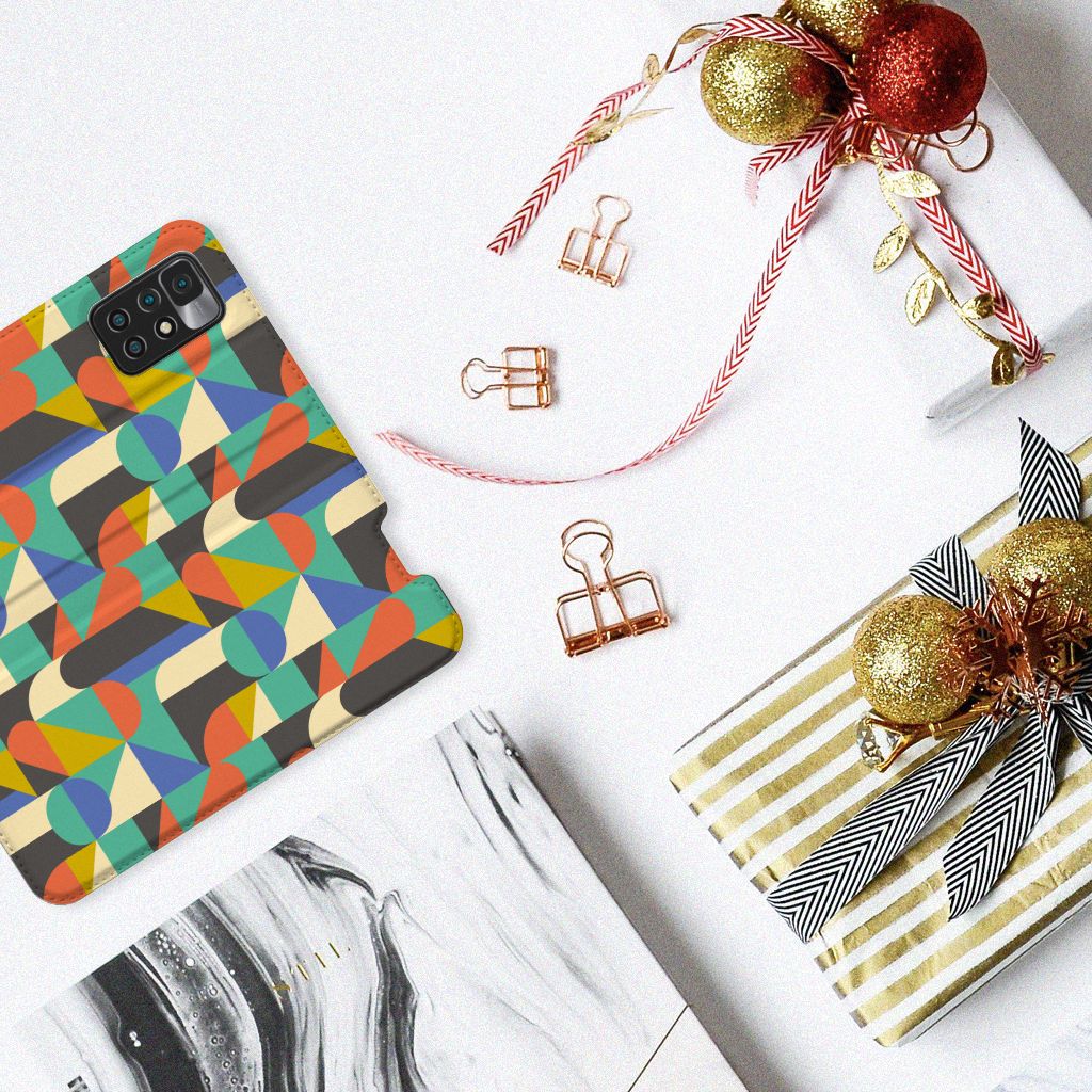 Xiaomi Redmi 10 Hoesje met Magneet Funky Retro - B2C Telecom