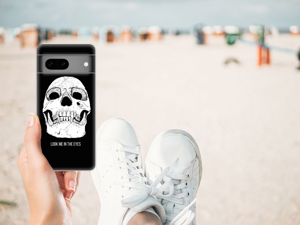 Silicone Back Case Google Pixel 7 Skull Eyes B2C Telecom