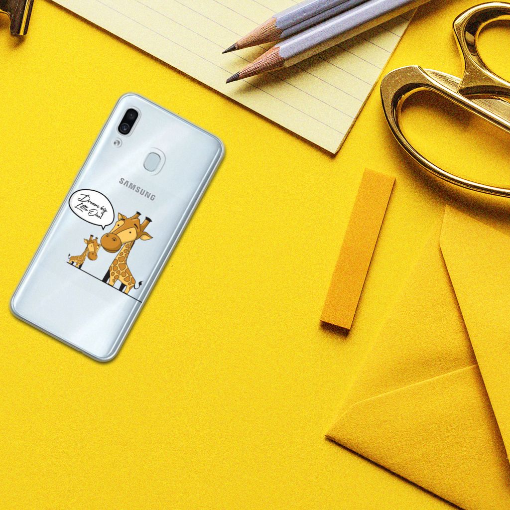 Samsung Galaxy A30 Telefoonhoesje met Naam Giraffe