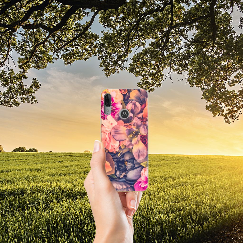Motorola Moto E6 Plus TPU Case Bosje Bloemen