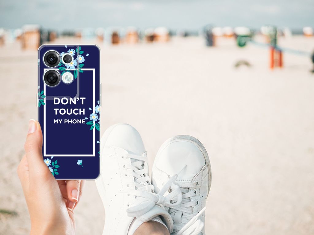 OPPO Reno8 Pro Silicone-hoesje Flowers Blue DTMP B2C Telecom