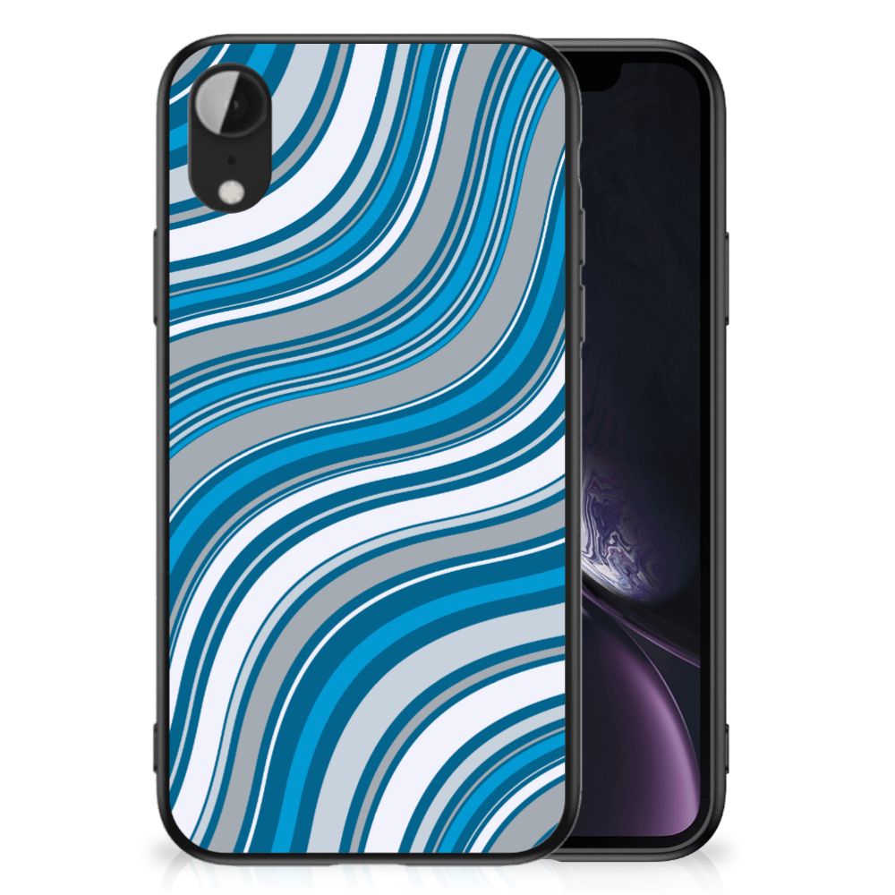 Apple iPhone XR Back Case Waves Blue