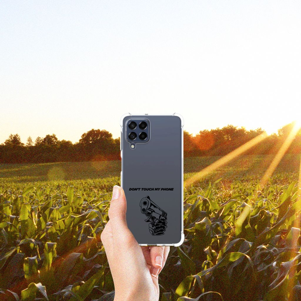 Samsung Galaxy M53 Anti Shock Case Gun Don't Touch My Phone B2C Telecom