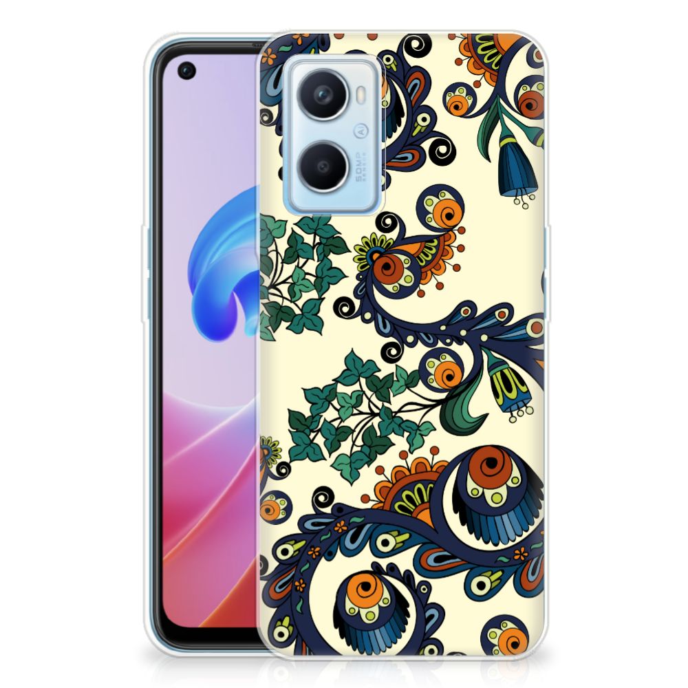 Siliconen Hoesje OPPO A96 | OPPO A76 Barok Flower B2C Telecom
