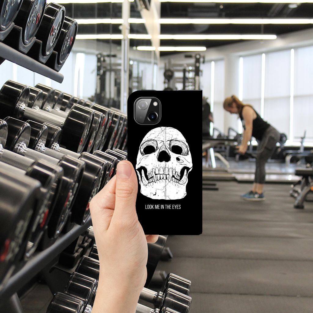 Mobiel BookCase iPhone 14 Plus Skull Eyes