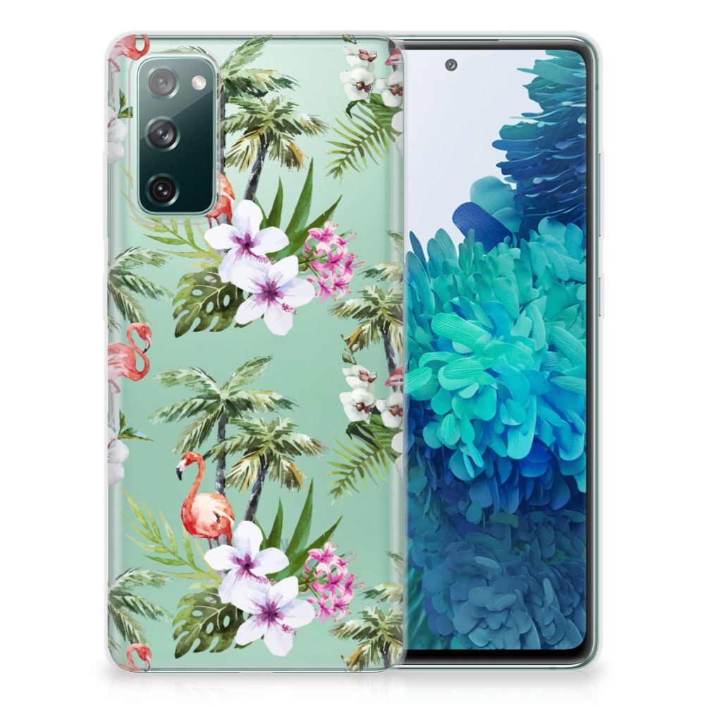 Samsung Galaxy S20 FE TPU Hoesje Flamingo Palms B2C Telecom