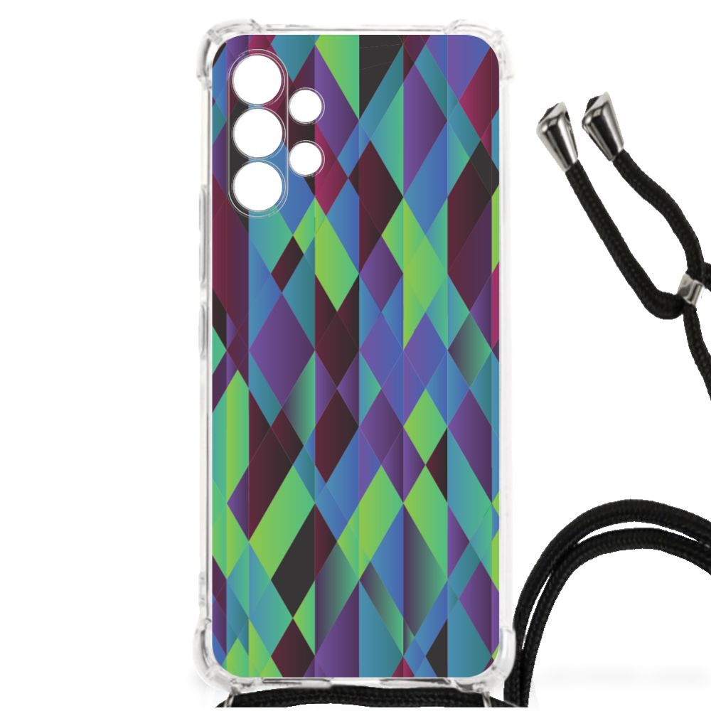 Samsung Galaxy A13 4G Shockproof Case Abstract Green Blue