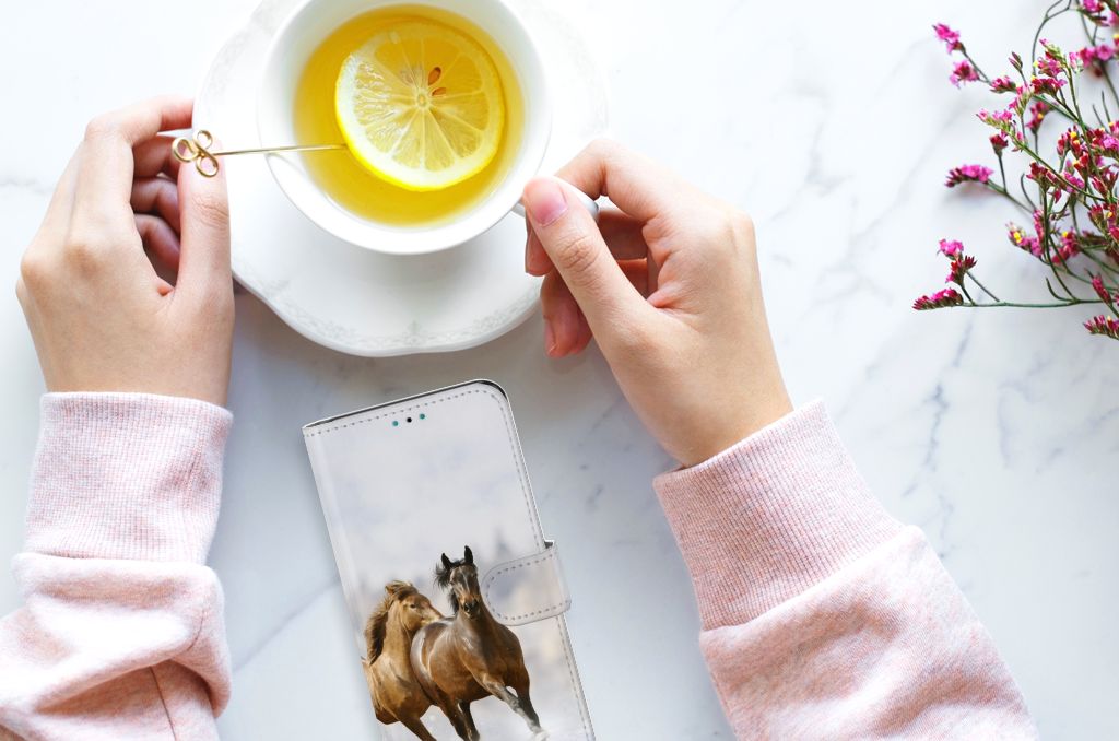 Motorola Moto G10 | G20 | G30 Telefoonhoesje met Pasjes Paarden