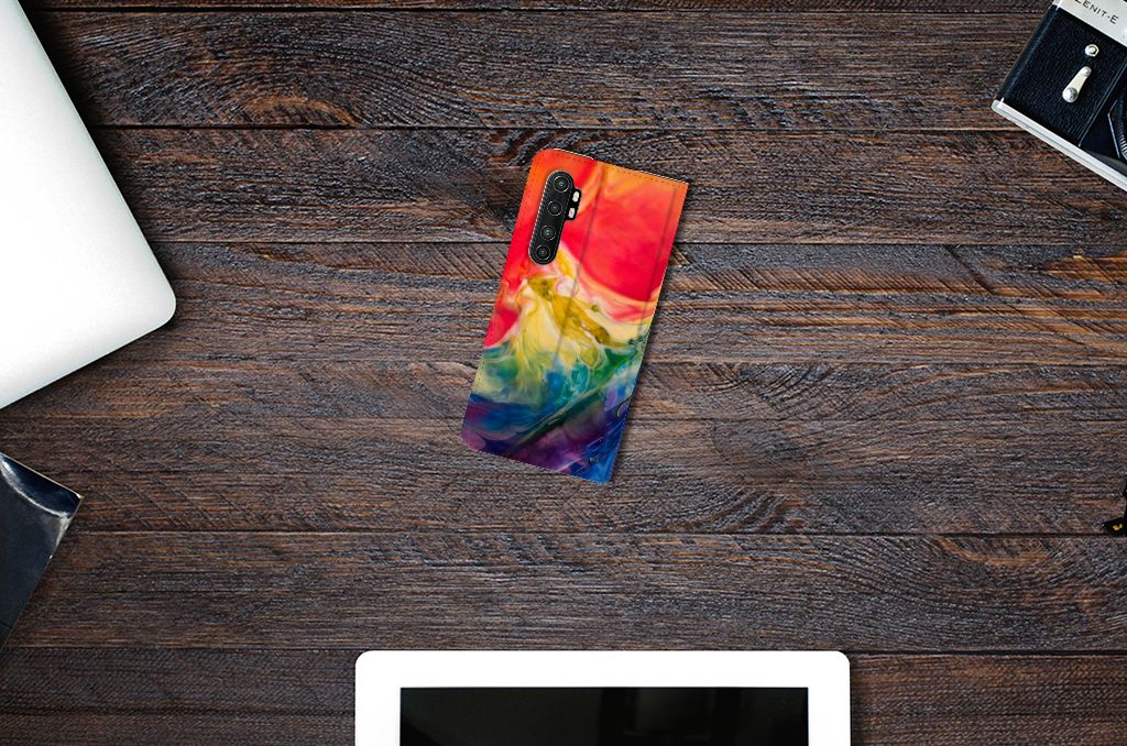 Bookcase Xiaomi Mi Note 10 Lite Watercolor Dark - B2C Telecom