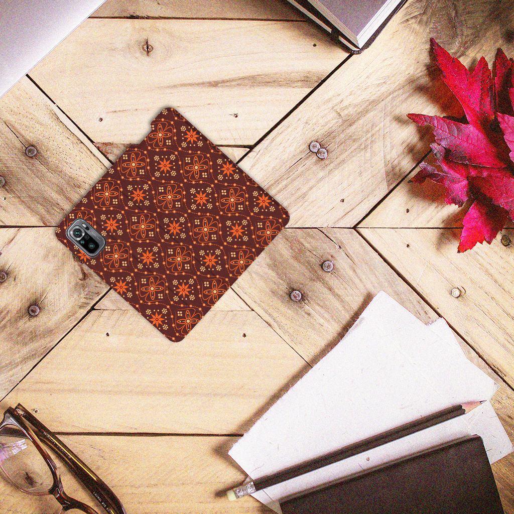 Xiaomi Redmi Note 10/10T 5G | Poco M3 Pro Hoesje met Magneet Batik Brown - B2C Telecom