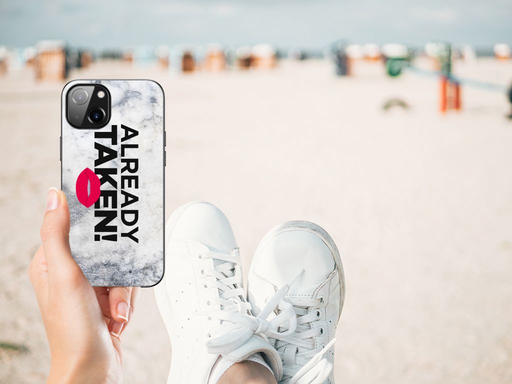 Apple iPhone 13 Telefoon Hoesje met tekst Already Taken White B2C Telecom