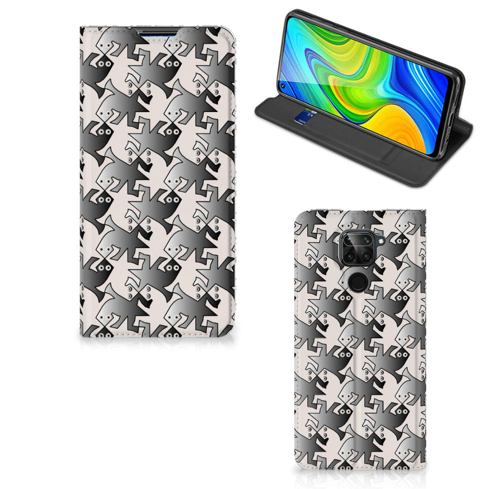 Xiaomi Redmi Note 9 Hoesje maken Salamander Grey