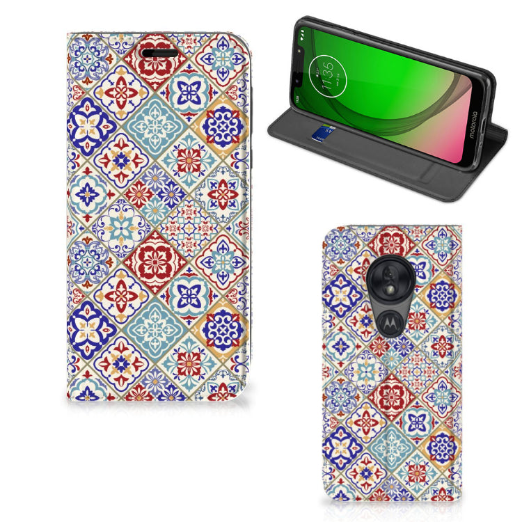 Motorola Moto G7 Play Standcase Tiles Color