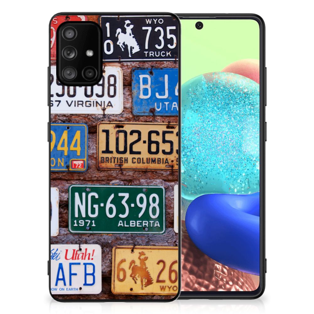 Samsung Galaxy A71 Silicone Back Case Kentekenplaten