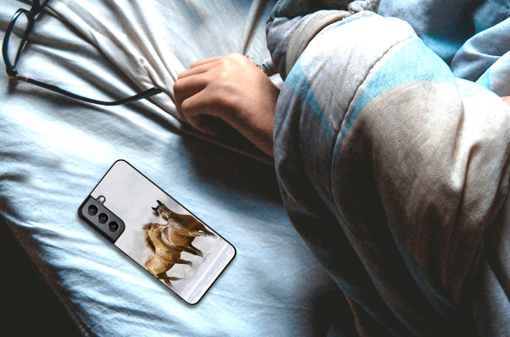 Samsung Galaxy S21FE Dierenprint Telefoonhoesje Paarden B2C Telecom