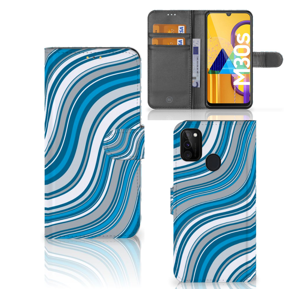 Samsung Galaxy M21 | M30s Telefoon Hoesje Waves Blue