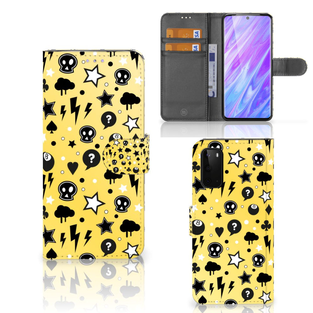 Telefoonhoesje met Naam Samsung Galaxy S20 Punk Geel