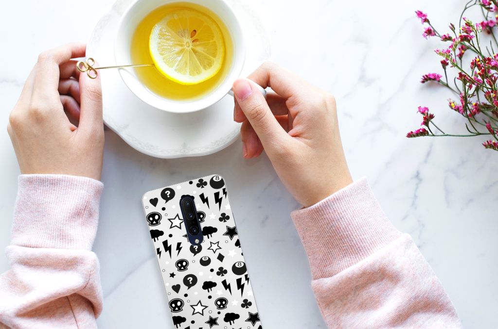 Silicone Back Case OnePlus 7 Pro Silver Punk