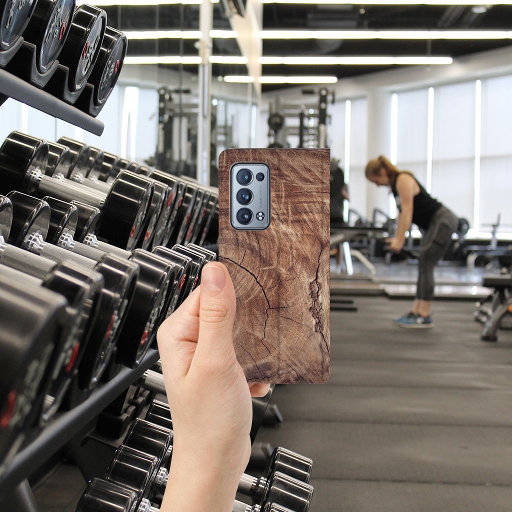 OPPO Reno 6 Pro Plus 5G Book Wallet Case Tree Trunk - B2C Telecom