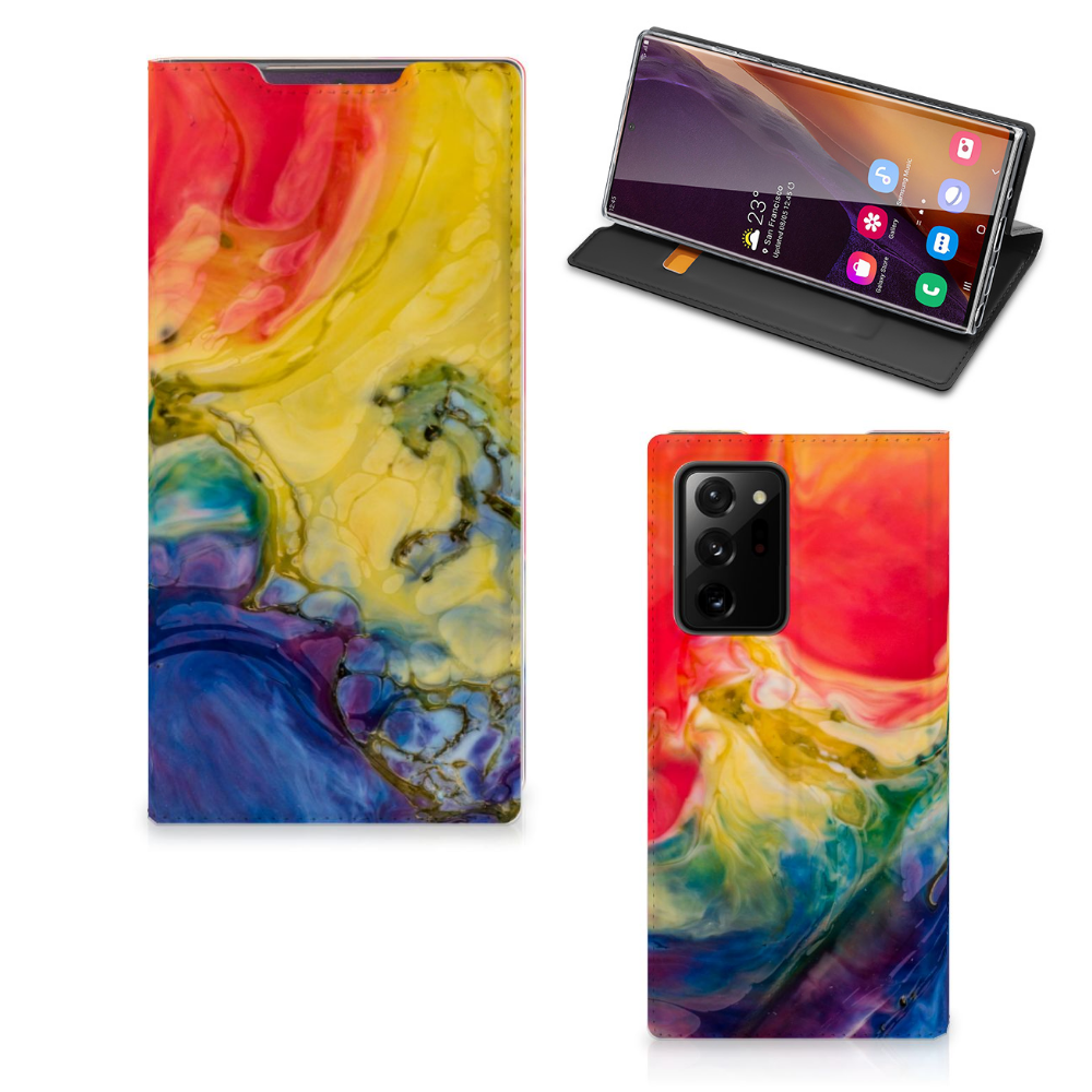Bookcase Samsung Galaxy Note 20 Ultra Watercolor Dark - B2C Telecom