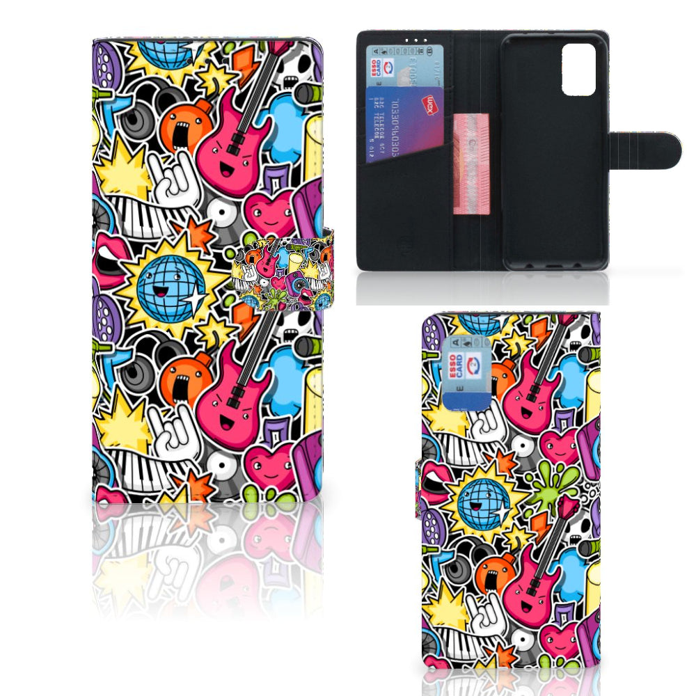 Samsung Galaxy A02s | M02s Wallet Case met Pasjes Punk Rock