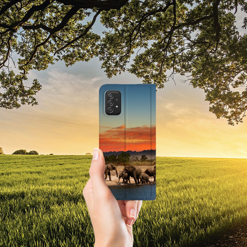 Samsung Galaxy A03s Hoesje maken Olifanten - B2C Telecom