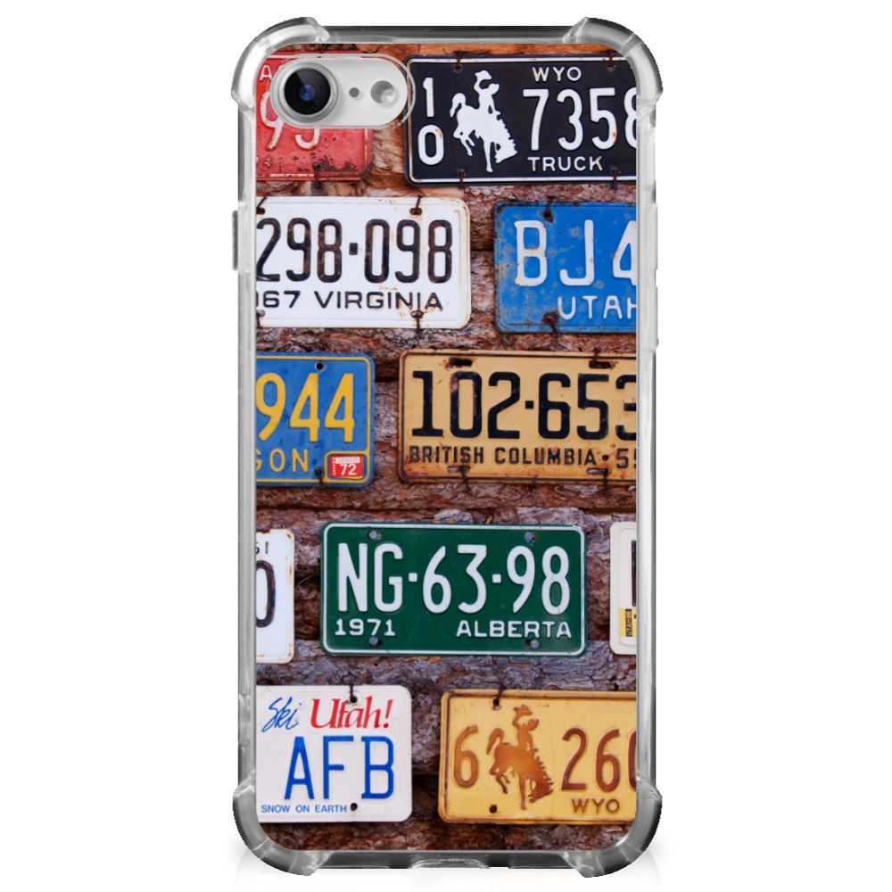 iPhone SE 2022/2020 | iPhone 8/7 Anti-shock Hoesje met foto Kentekenplaten