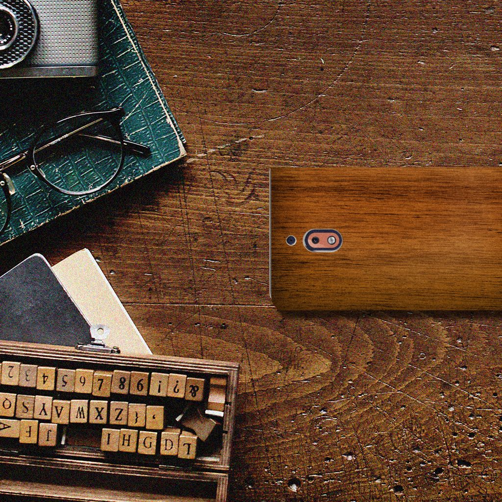 Nokia 2.1 2018 Book Wallet Case Donker Hout