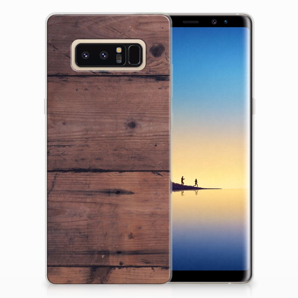Samsung Galaxy Note 8 Bumper Hoesje Old Wood