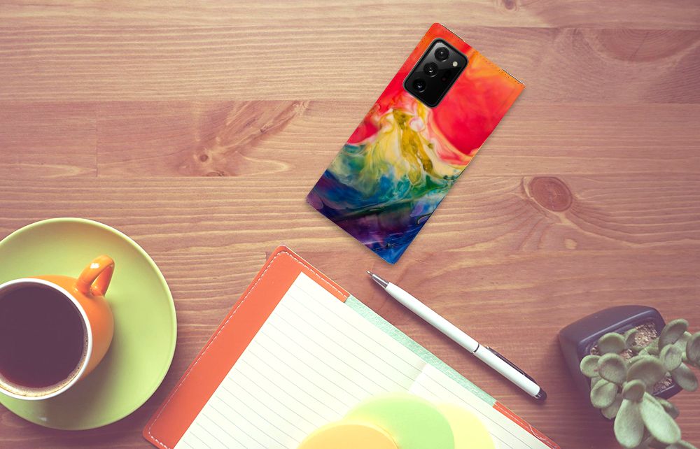 Bookcase Samsung Galaxy Note 20 Ultra Watercolor Dark - B2C Telecom