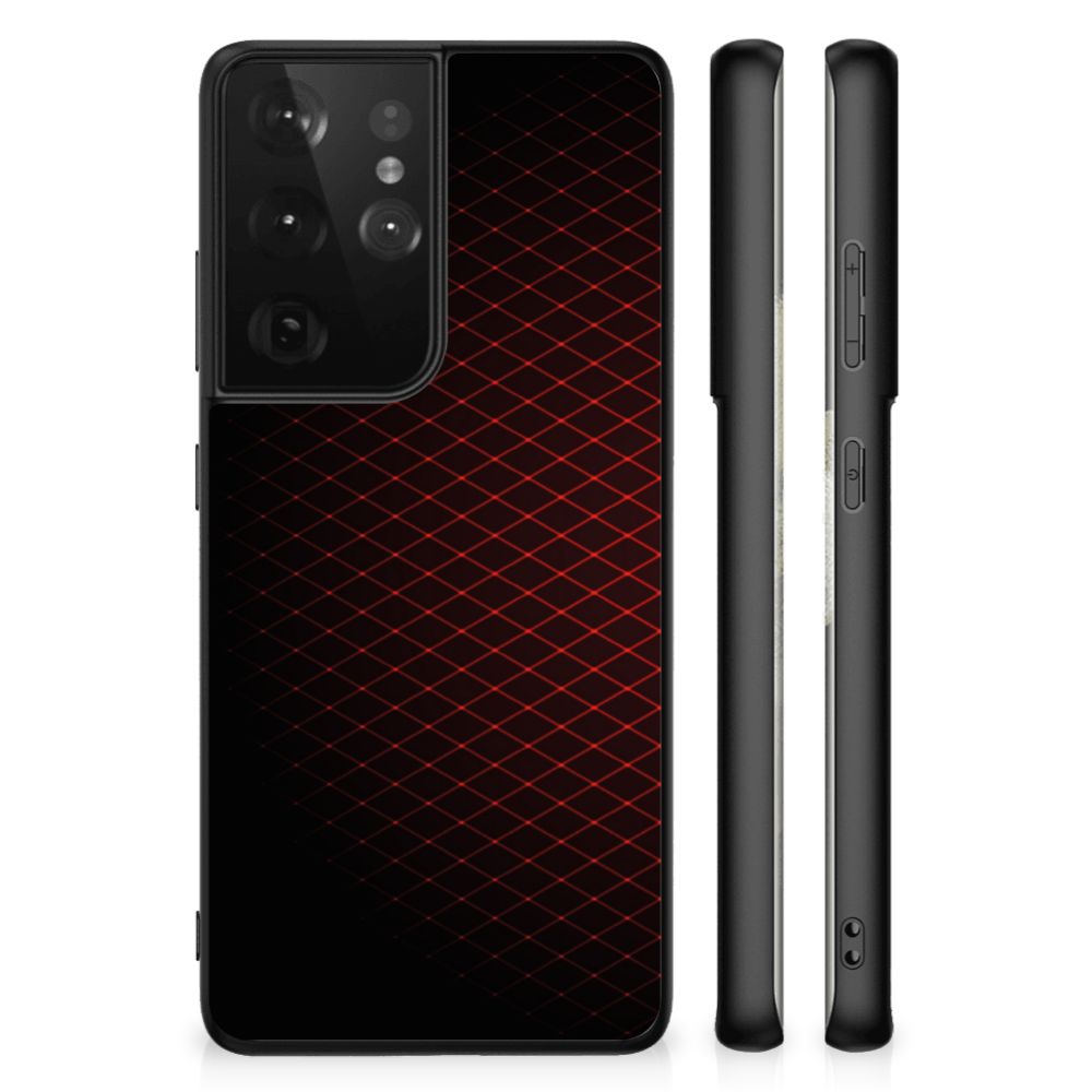Samsung Galaxy S21 Ultra Back Case Geruit Rood B2C Telecom