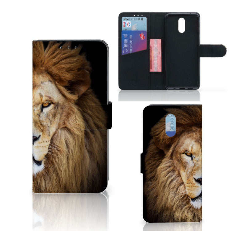 Nokia 2.3 Telefoonhoesje met Pasjes Leeuw