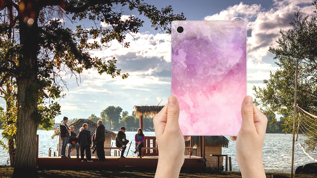 Tablethoes Samsung Galaxy Tab A8 2021/2022 Pink Purple Paint - B2C Telecom