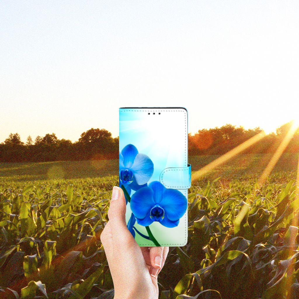 Motorola Edge 20 Lite Hoesje Orchidee Blauw - Cadeau voor je Moeder