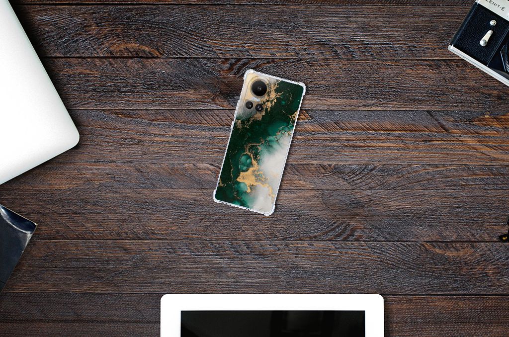 Anti-Shock Hoesje voor OPPO Reno10 | 10 Pro Marmer Groen B2C Telecom