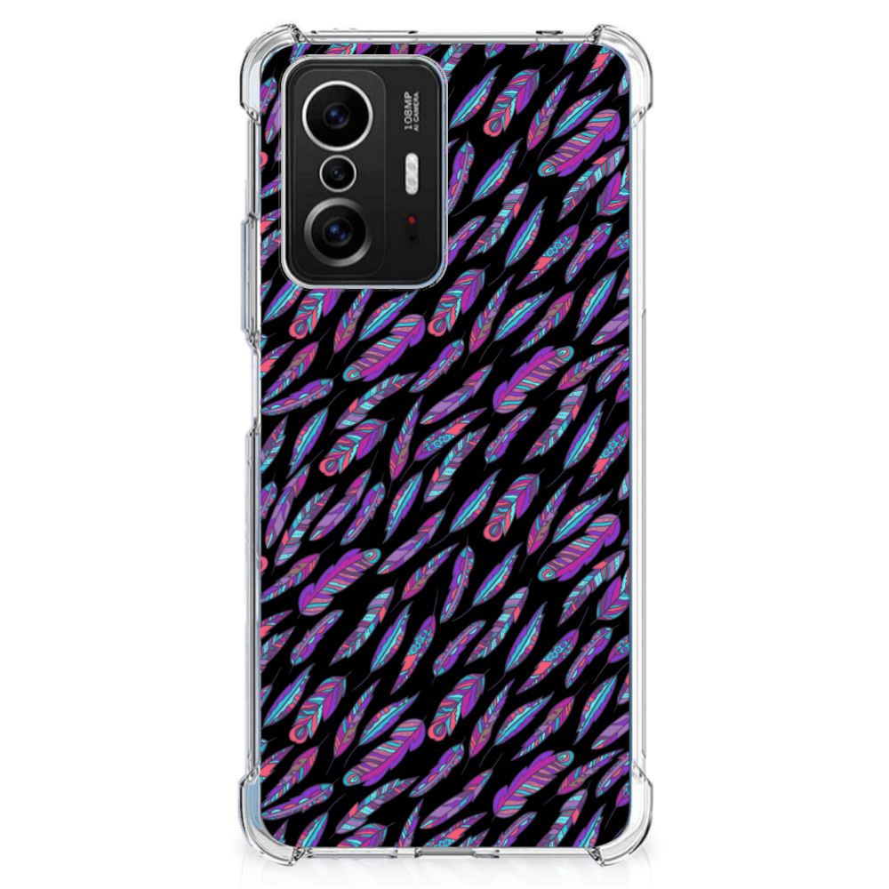 Xiaomi 11T | 11T Pro Doorzichtige Silicone Hoesje Feathers Color